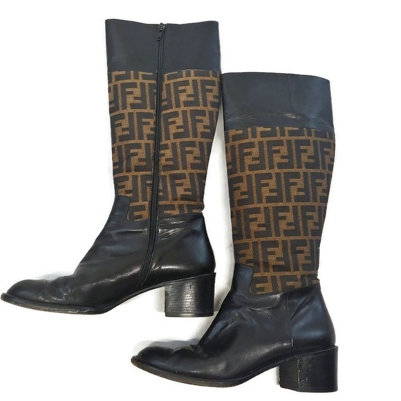 Fendi Boots Zucca Print Size 6 *Condition Issues** - Picture 2 of 8